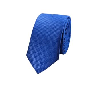 Cravate slim acier et sa pochette assortie