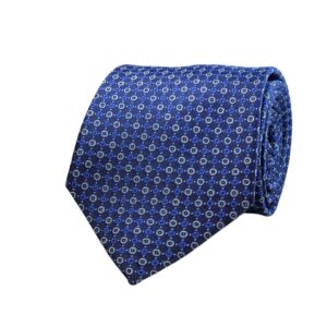 Cravate bleu marine à motifs